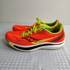 Saucony Endorphin Pro Neon Orange Running Shoes Size 14 Men's